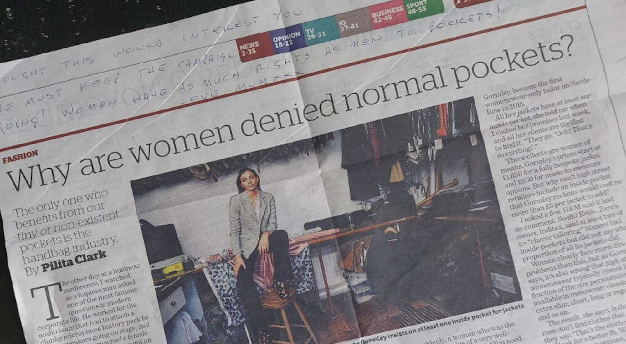 Why are Women Denied Normal Pockets? by Pilita Clark